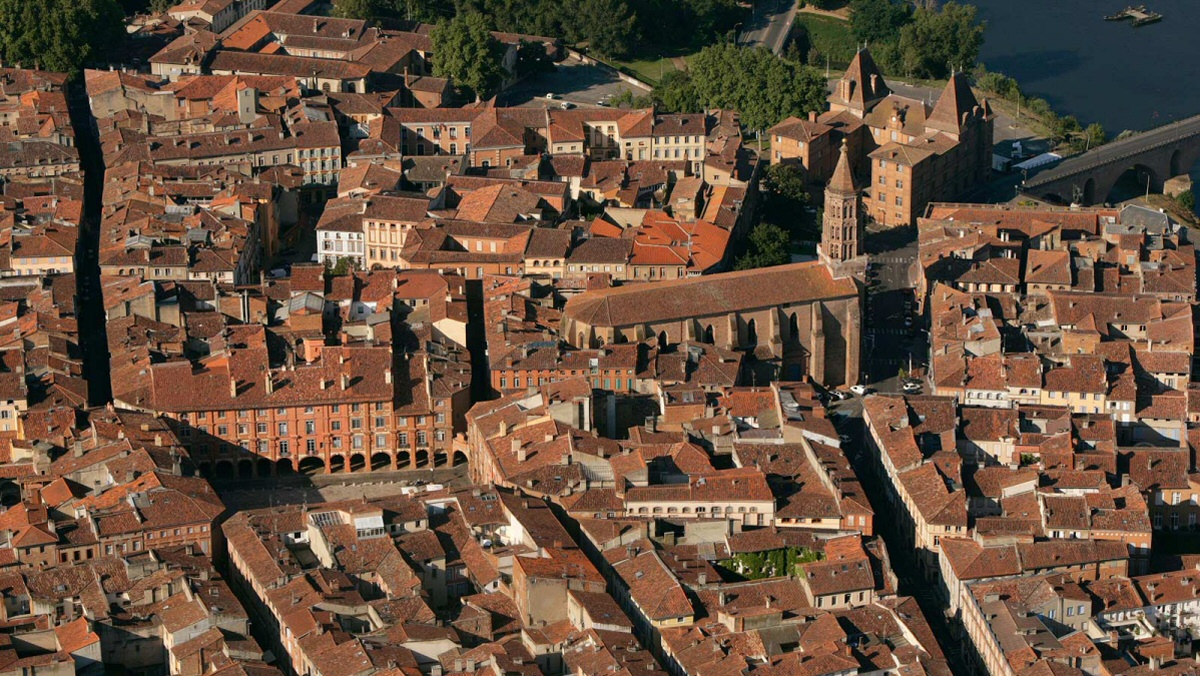 ville de Montauban vue du ciel